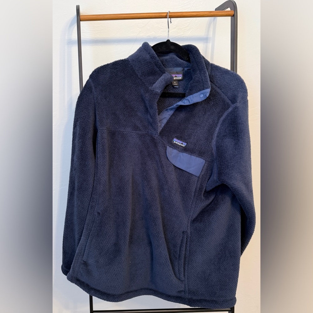 Patagonia Women’s Re-tool Snap T Navy Pullover Size XL